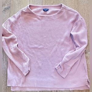 Splendid baby pink waffle top size small